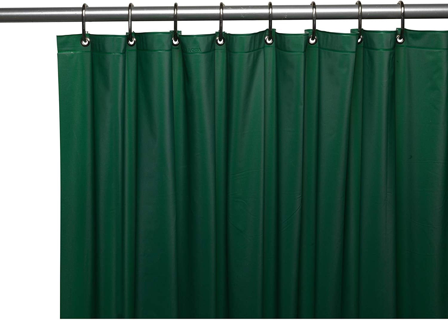 Bathroom and More Green Solid Print Vinyl Shower Curtain, 72" x 72"