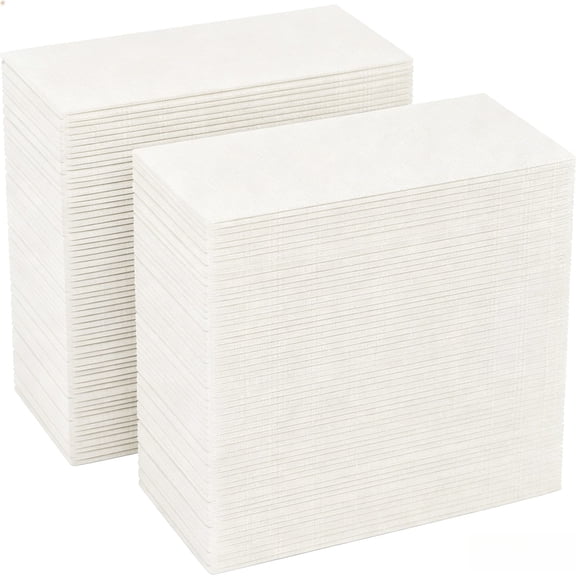 Bathroom and kitchen use linen-feel paper white 480-count soft absorbent disposable hand towels for guests parties weddings