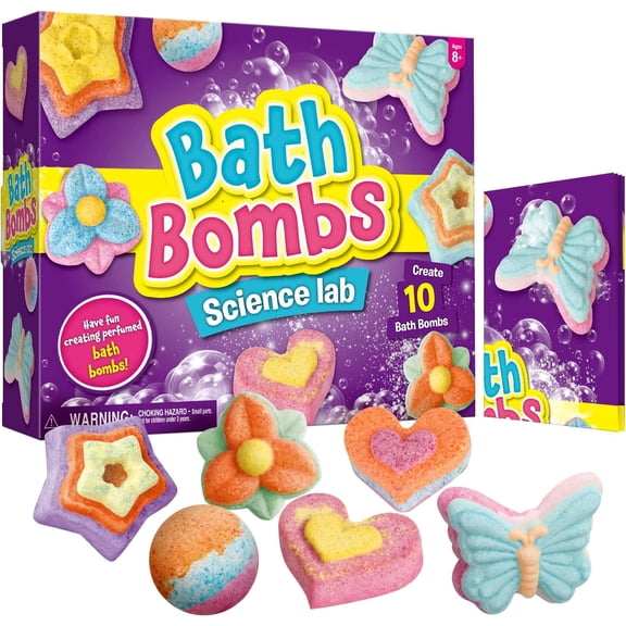 Piano Potato Bath Bombs Science Lab - Create 10 Baths Bombs, Bath Toys for Kids - Great Gifts for Girls Age 8-12, Crafts Kit for Girls, Spa Kit for Girl