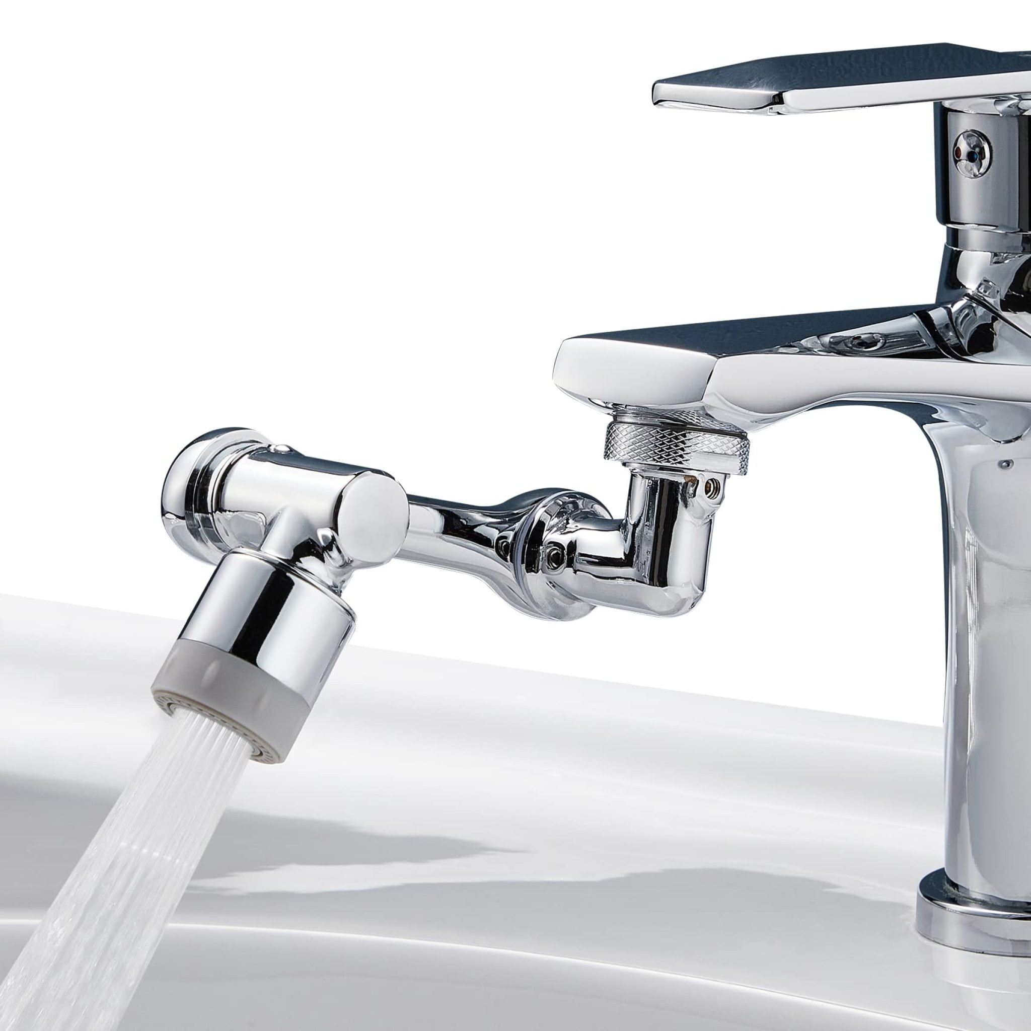 Bathroom faucet attachment rotating faucet extension with