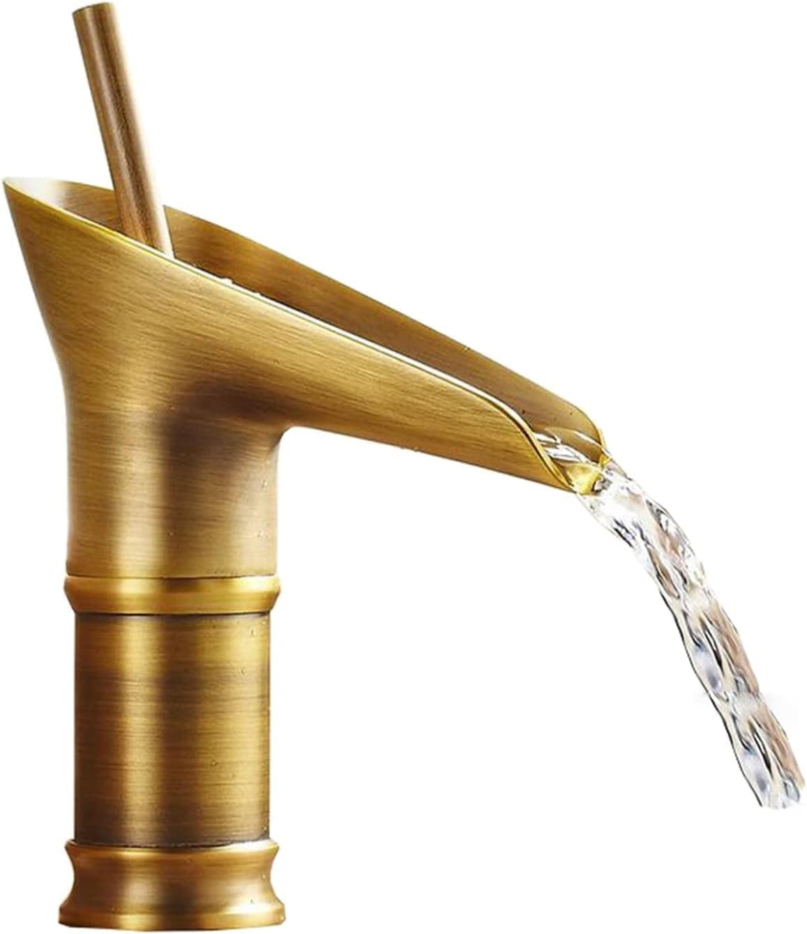 Bathroom faucets for Sink 1 Hole Faucet Single Handle one Hole Bathroom Faucet Bathroom Sink Faucet Single Hole Tall Retro Bathroom Sink Faucet for Bathroom,Antique D