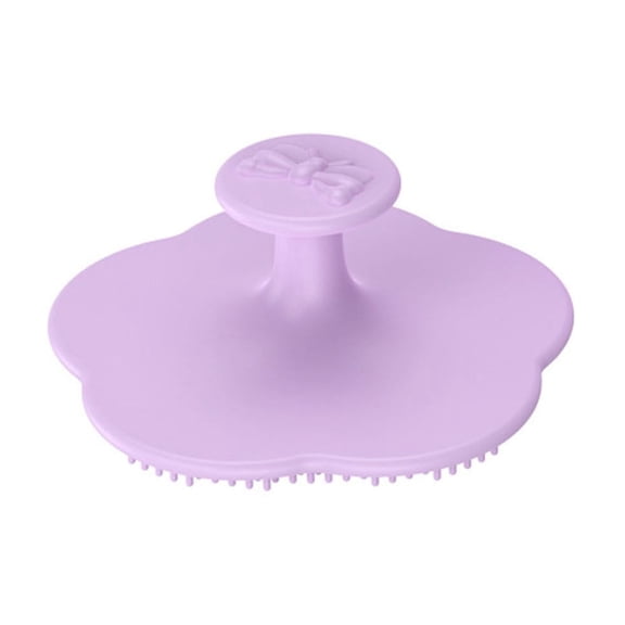 Bathroom for Gentle Grooming Cradle Cap Brush Baby Hair Comb Face Scrubbers Silicone Bath Exfoliator to Toddler Care Makeup Remover,2.56 inch,Purple