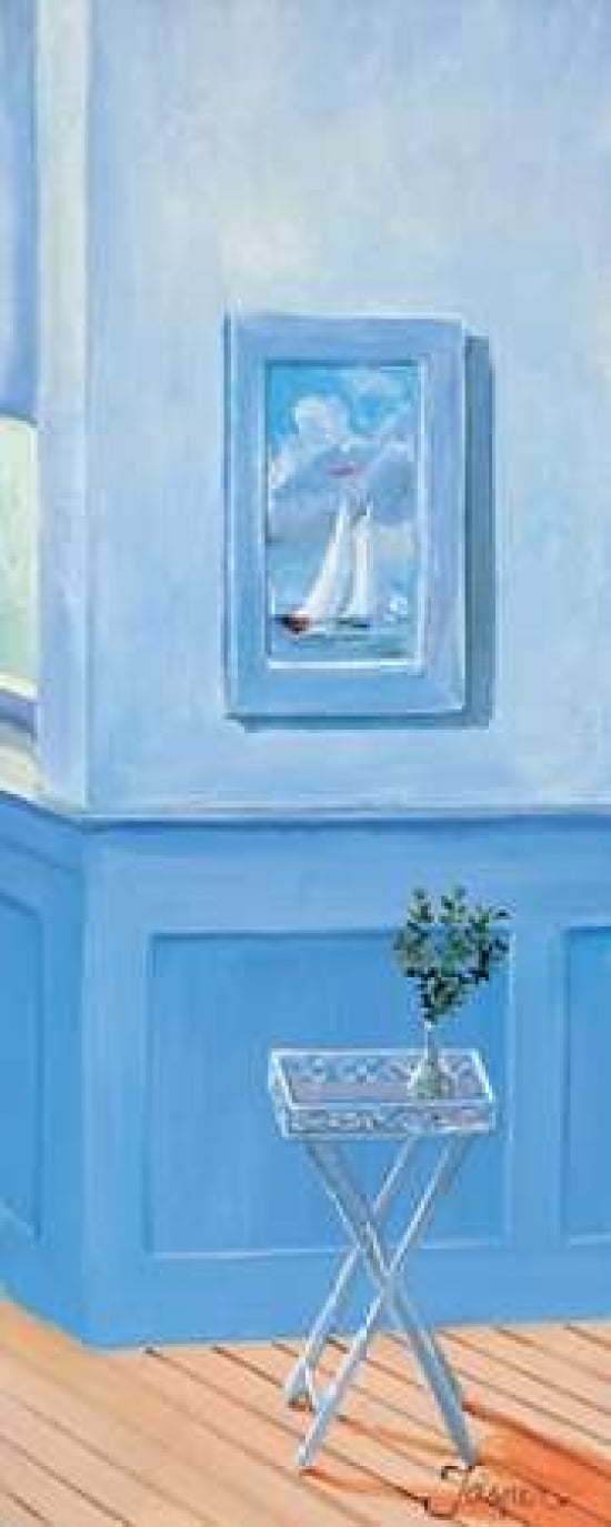 Bathroom in blue III Canvas Art - Jasper (10 x 20)