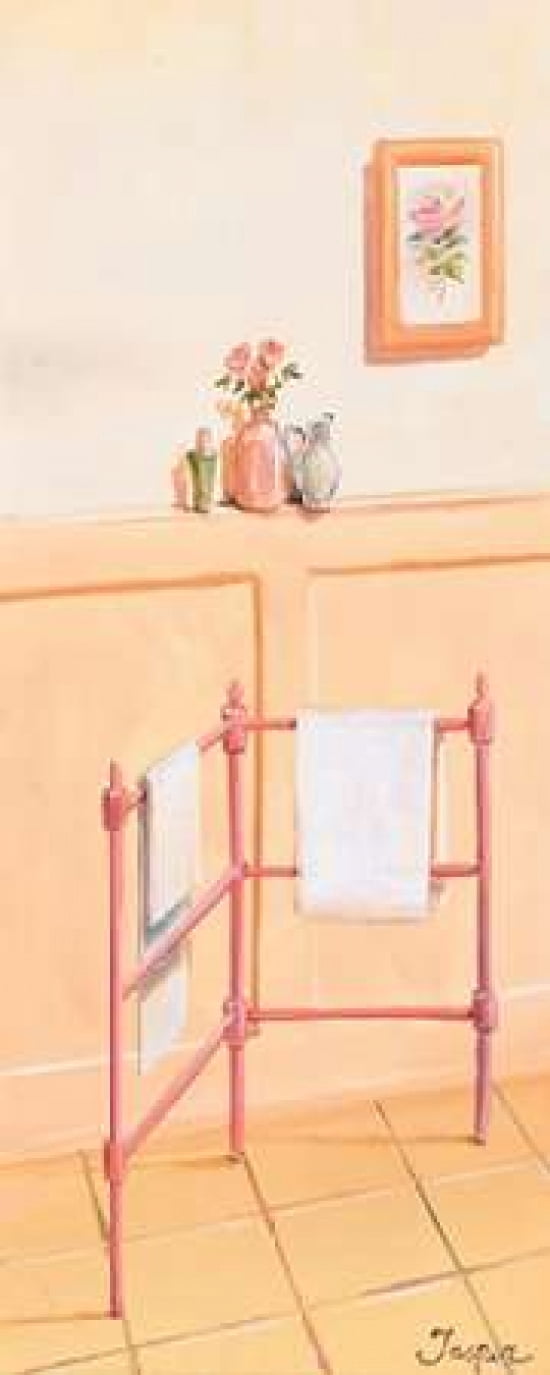 Bathroom in pink II Canvas Art - Jasper (10 x 20)