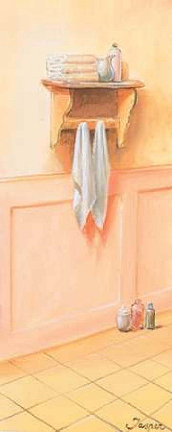 Bathroom in pink III Canvas Art - Jasper (10 x 20)