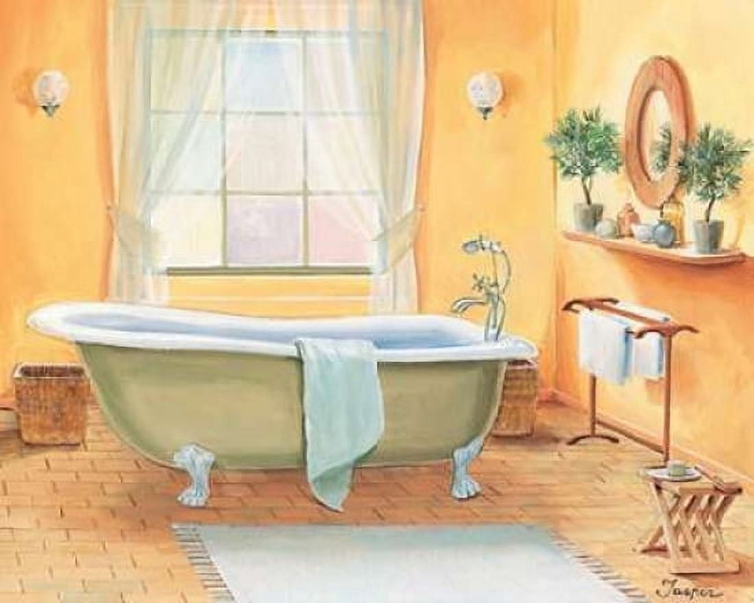 Bathroom in yellow I Canvas Art - Jasper (24 x 30)