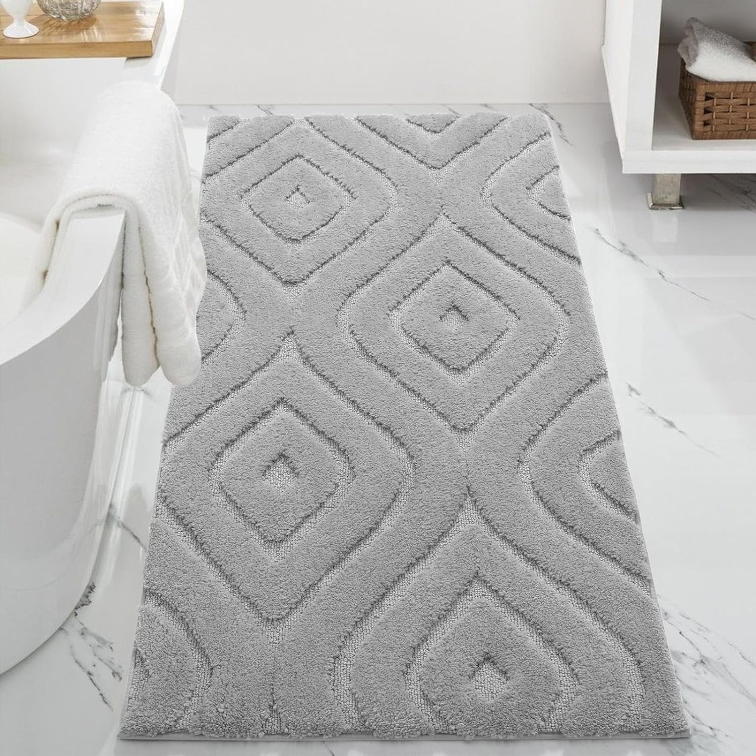 Bathroom rug long strip 2460 inches, long bathroom rug slip-resistant ...