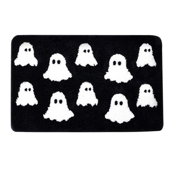 Bathroom rug sets Halloween imitation floor MATS, living room and bedroom decorative MATS, bathroom water-absorbing, anti-slip and easy-to-maintain door MATS
