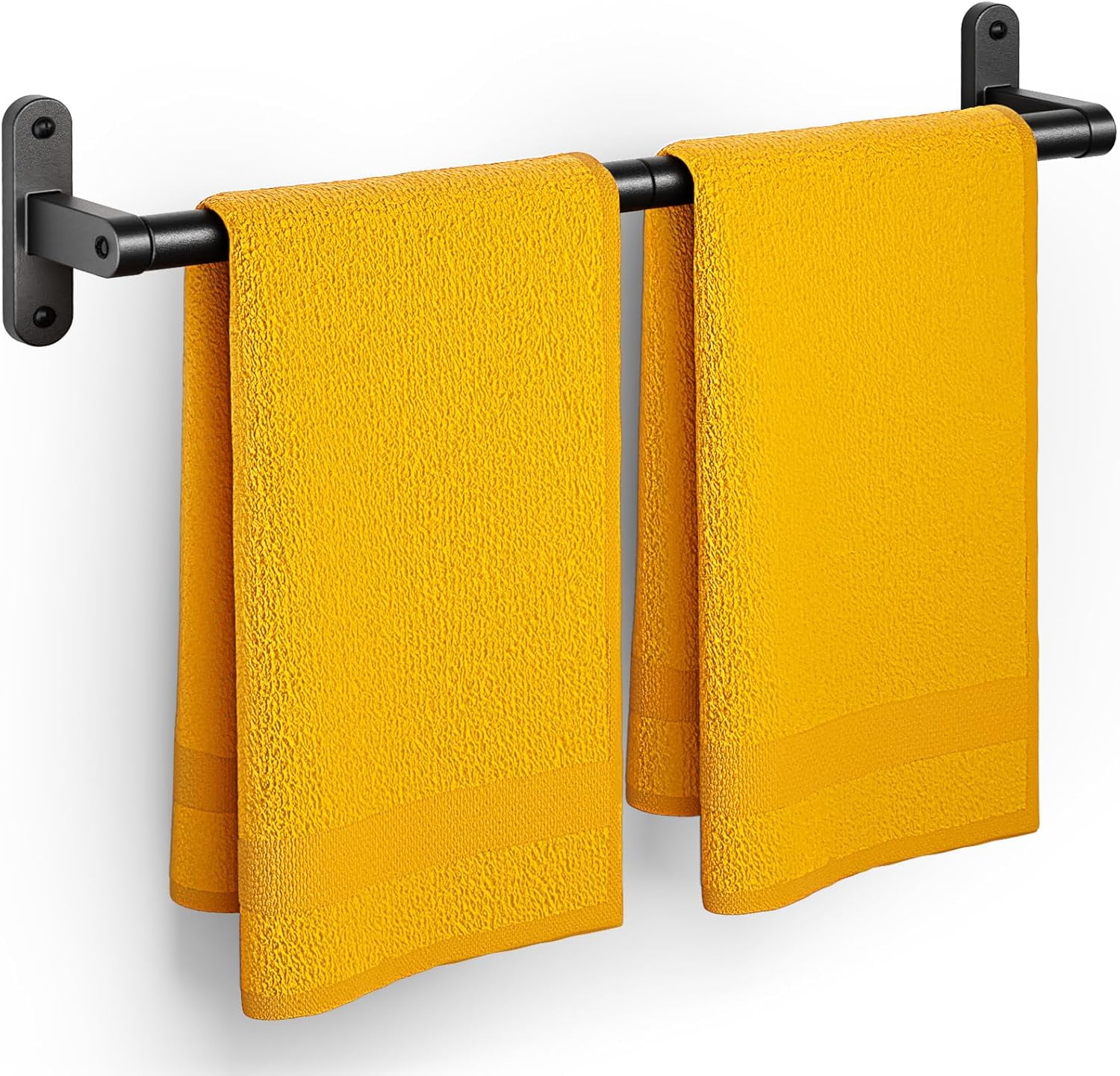 Bathroom towel rack -24 inch anti rust towel rack, sturdy towel pole ...