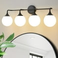 thumbnail image 1 of Bathroom vanity lights black 4 light modern vanity light fixtures, 1 of 6