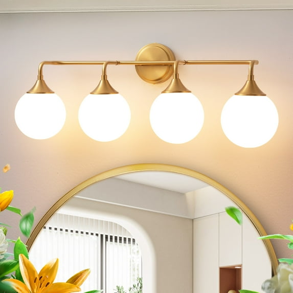 Bathroom vanity lights gold 4 light modern vanity light fixtures