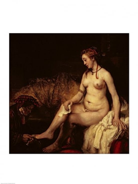 Bathsheba Bathing 1654 Canvas Art - Rembrandt van Rijn (18 x 24)