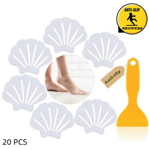 Bathtub Anti-slip Sticker, Anti-slip Tub Sticker, 12/20 Shell Type Safety Pedal Sticky Sticker for Bathroom Bathtub Shower Floor Stairs