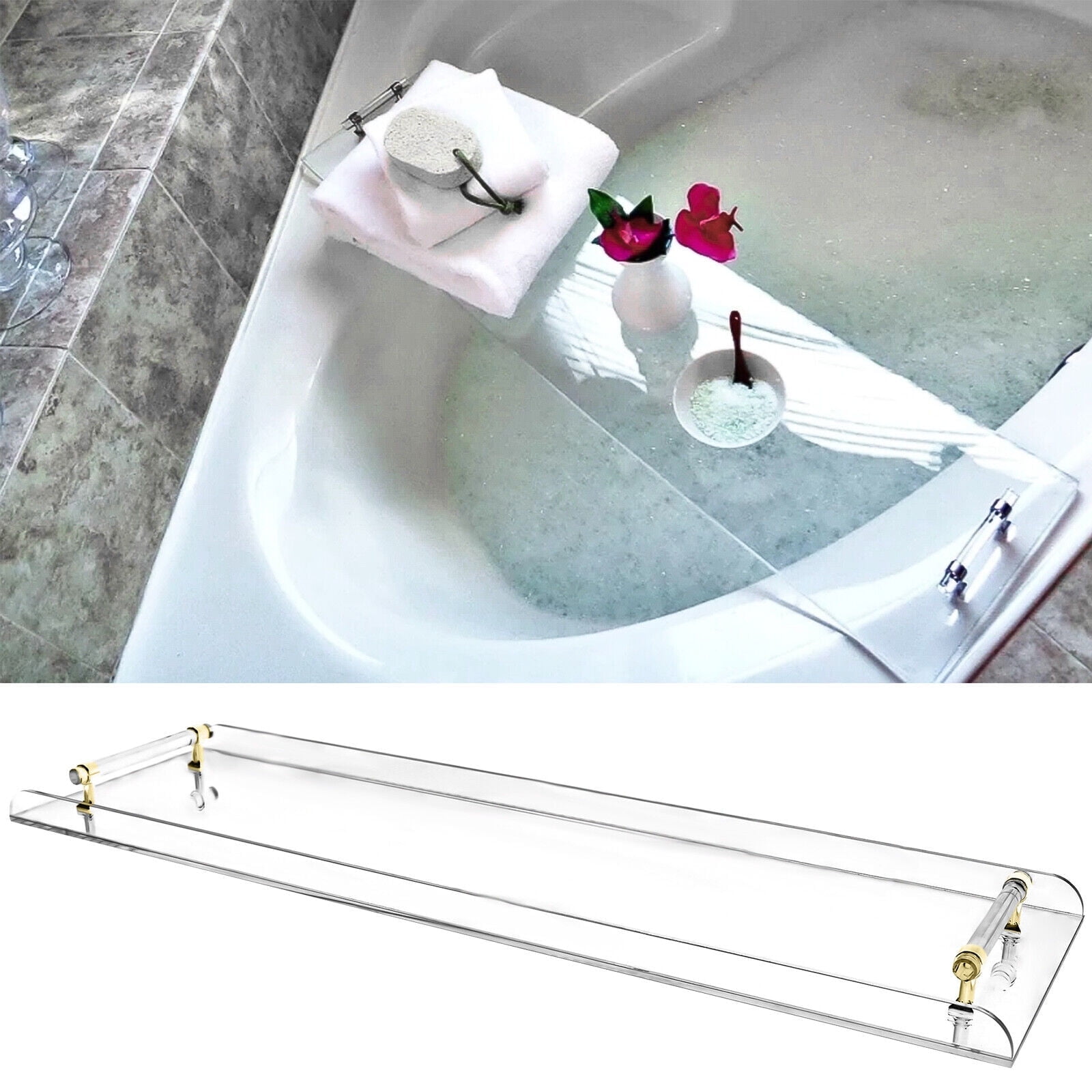 Tray Over Bath Tub Bathtub Shelf Holder Caddy Shower Storage Expandable Rack main image 0