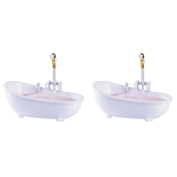 Bathtub Cocktail Wine Glasses Creative Smoothie Cold Drink Cup Container, white 2PCS