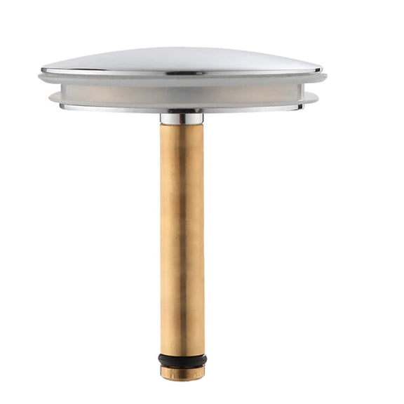 Bathtub Drain Stopper For Bathroom Sink Waste Replacement, Brass Push-Button With Adjustable Height 54-56mm, Chrome And Copper Color For 44Mm Tub Drain
