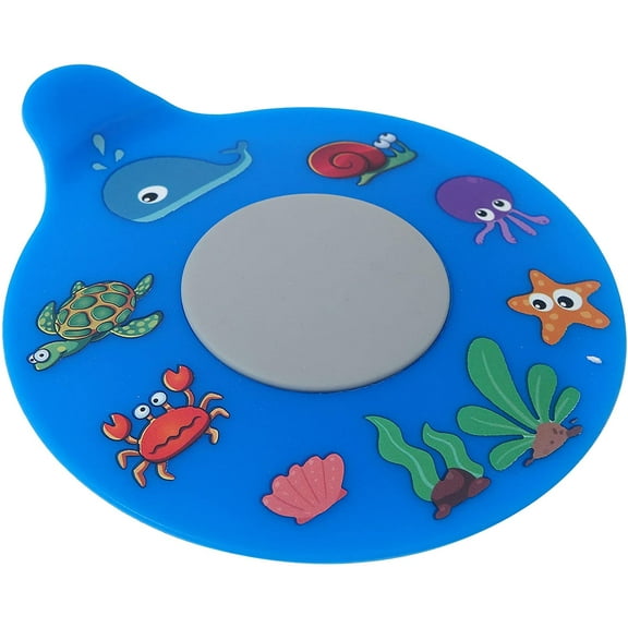 Bathtub Drain Stopper, Silicone Tub Stopper Plug, Universal Bath Drain Cover, Kids Tots Babies Gift (Blue Turtle)