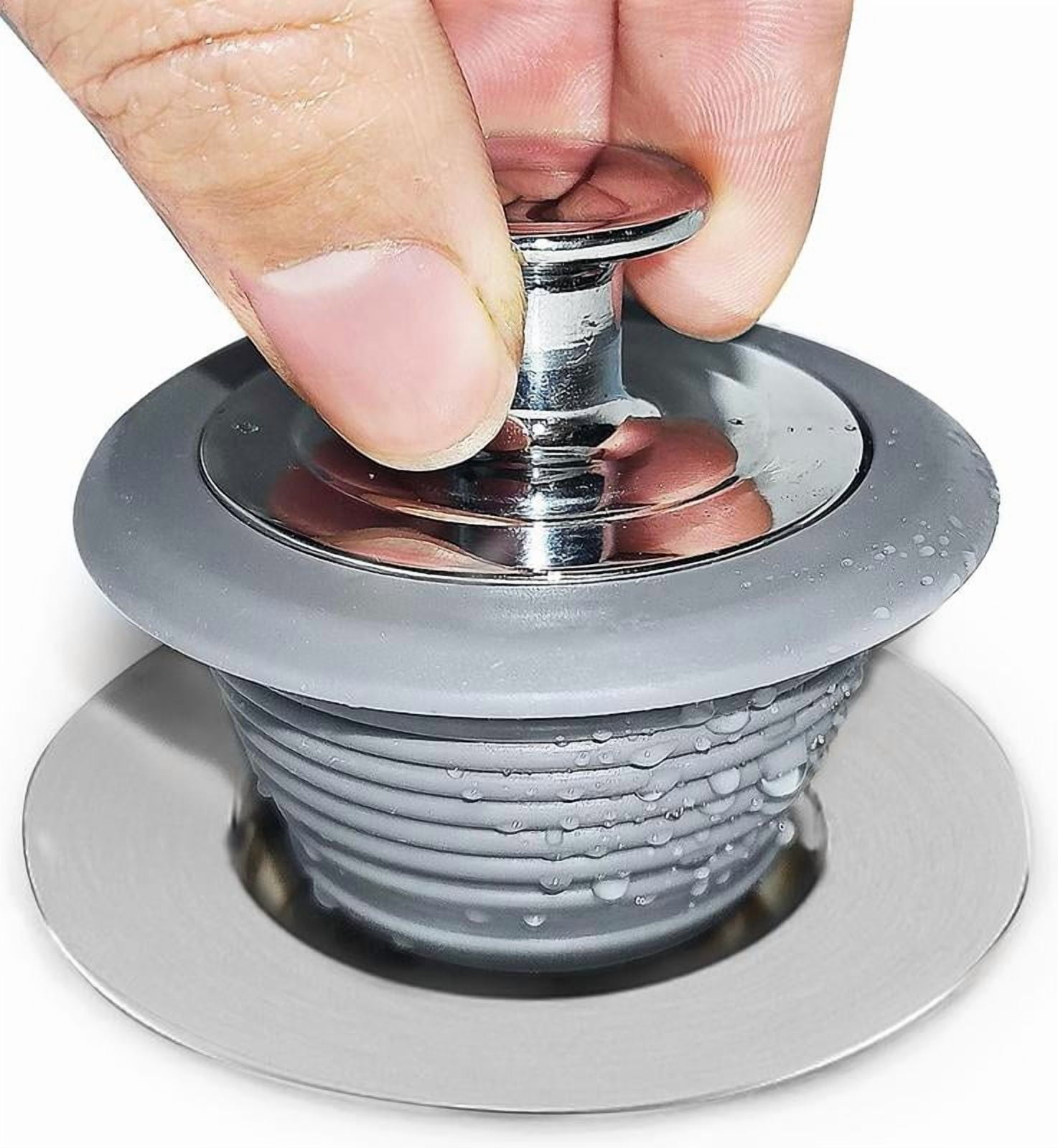 Bathtub Drain Stopper - Universal Bathroom Sink Stopper, Shower Drain Cover Replacement, Patent ...
