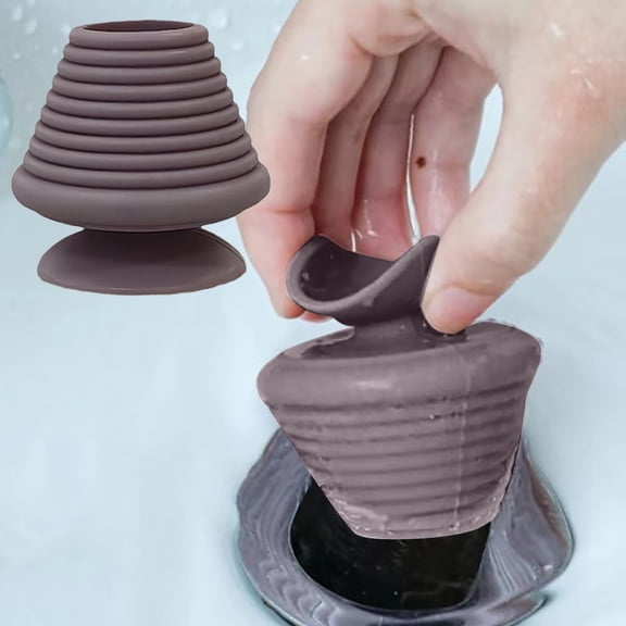 Bathtub Drain Stopper Universal Odor Proof Plug for Tubs Wash Mop Pools Leak Proof Design Silicone Seal Fits 1.5-2 Inch Drains