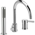 Bathtub Faucet, Copper Hot and Cold Water Mixer Tap, ThreePiece Split