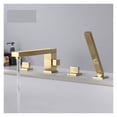 thumbnail image 1 of Bathtub Faucet Widespread Tub Sink Mixer Tap Brushed Gold/black Brass Bathroom Bath Shower Faucet with Hand shower Head ,Easy to Use, 1 of 7