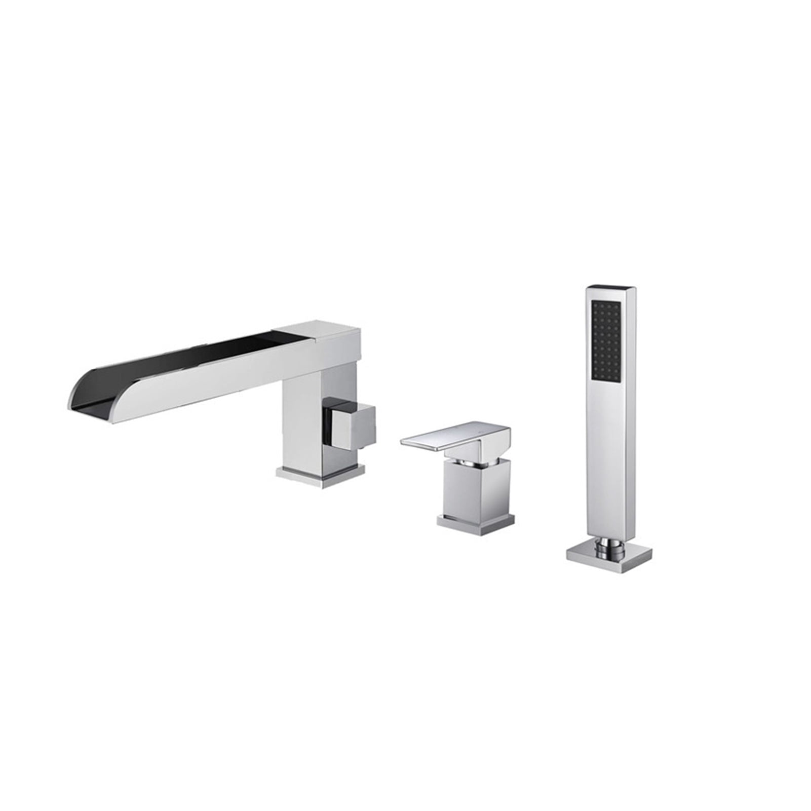 Bathtub Faucet Widespread Tub Sink Mixer Tap Brushed Gold/black Brass Bathroom Bath Shower Faucet with Hand shower Head