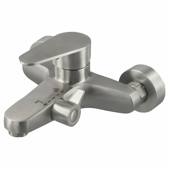 Bathtub Faucets Wall Mounted Shower Faucet Hot Cold Water Dual Spout Mixer Tap For Bathroom Splitter Bath Triple Faucet