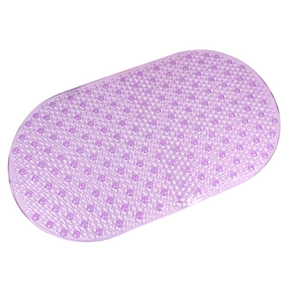 Bathtub Mat Non Slip, 27x15.7 Inch Bubble Bath Tub Mat for Bathroom, Machine Washable Shower Mat with Suction Cups and Drain Holes, Purple