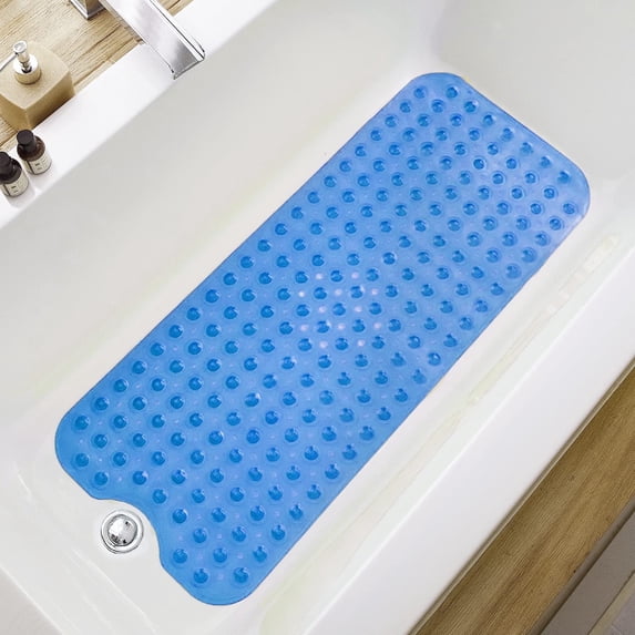 TWO 9 HOME PVC Bathtub Mat, Non-Slip, Antibacterial, 40" x 16"