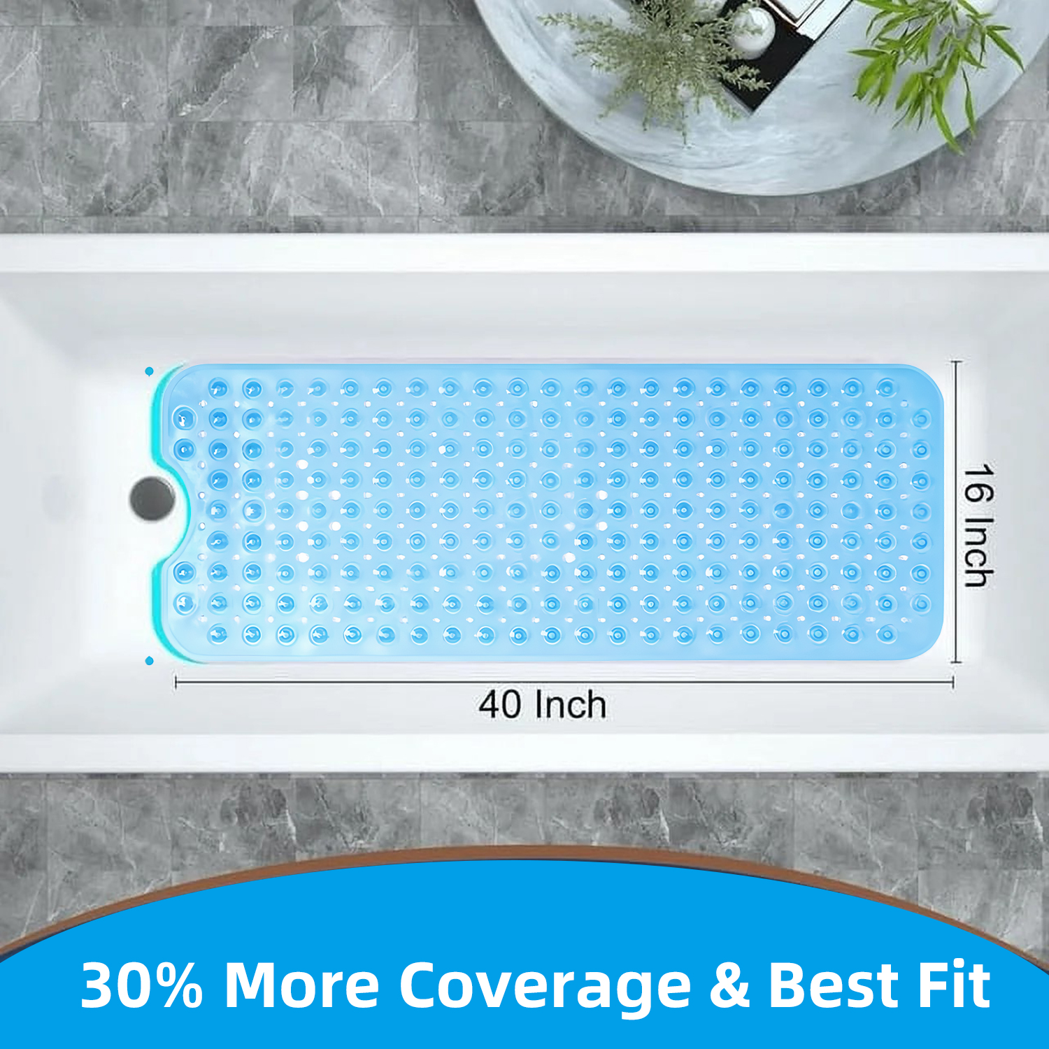 Bathtub Mat Non Slip, Bath Mats for Tub, Bath Tub Shower Safety Mat