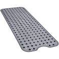 thumbnail image 1 of Bathtub Mat Non Slip, Bath Mats for Tub, Shower Mat with Drain Holes Suction Cups, Machine Washable, Phthalate Free, 34.6 X 15.7 Inches, Clear Black, 1 of 5