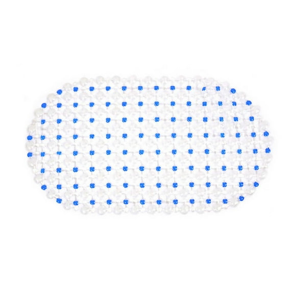 Bathtub Mat Non Slip with Suction Cups - 100% Rubber Bathroom Mat Textured for Bath Tub Shower Safety - Soft on Touch - Bpa/Pvc Free - Pet Dog Bath Mat - Machine Washable - （Sky Blue）