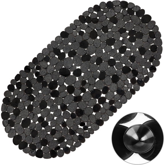 Bathtub Mats for Bathroom 27x14 Inch, Bath Mat for Tub Feels Tired , Friendly Machine Washable Shower Tub Mats with 167 Big Suction Cups, Shower Mat, Bath Tub Mat, Black