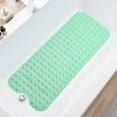 thumbnail image 1 of Bathtub Mats for Shower Tub, Extra Long Non-Slip 39 x 16 Inch Bath Mat with Drain Holes and Suction Cups, BathMat for Bathroom with Machine Washable (Clear Grey), 1 of 8