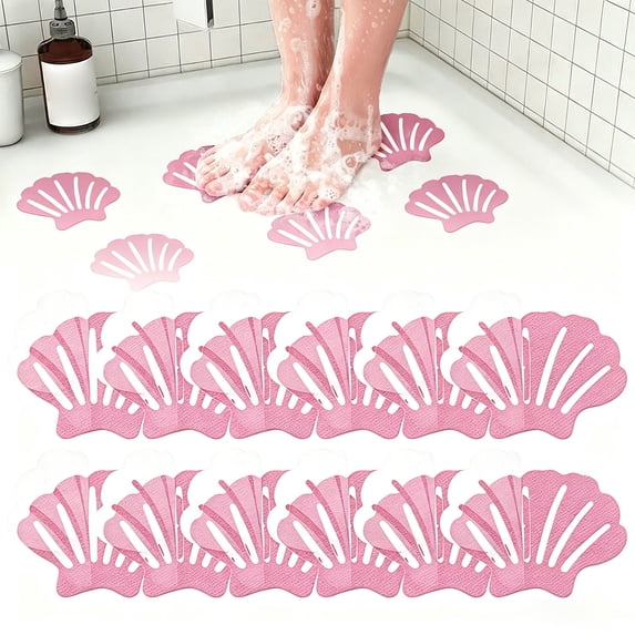 Bathtub Non Slip Stickers,Non-Slip Bathtub Stickers,12 PCS Clear Anti Slip Shower Grip Stickers,Safety Shower Treads Stickers,Adhesive Decals for Bath Tub,Bathroom Floor,Shower,Tub,Steps,Floor