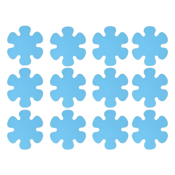 Bathtub Non-Slip Stickers for Tub & Shower Floor, Strong Anti-Slip Shower Stickers for Families, Adults & Seniors, Durable Safety Shower Treads Adhesive Appliques for Bathroom, 12Pcs(Blue,3x3")
