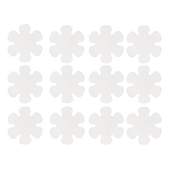 Bathtub Non-Slip Stickers for Tub & Shower Floor, Strong Anti-Slip Shower Stickers for Families, Adults & Seniors, Durable Safety Shower Treads Adhesive Appliques for Bathroom, 12Pcs(White,3x3")