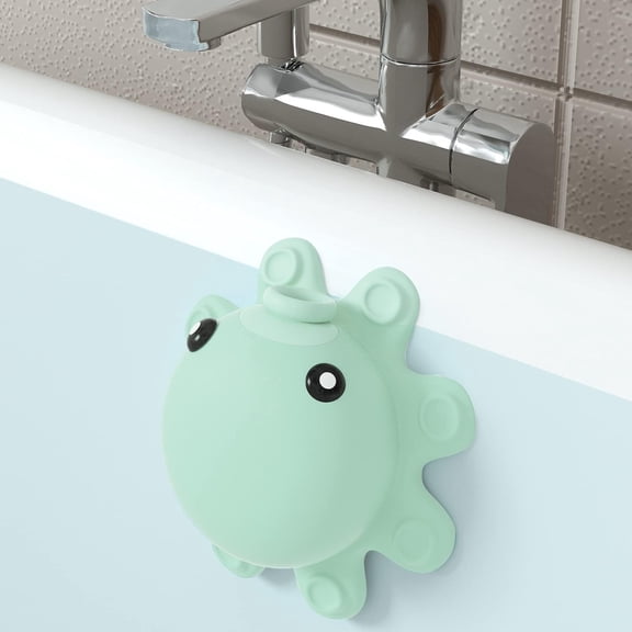 Bathtub Overflow Drain Cover Tub - Silicone Bathroom Cover, Bath Spa Accessories, Adds Inches of Water for Deeper&Warmer BathAqua Green