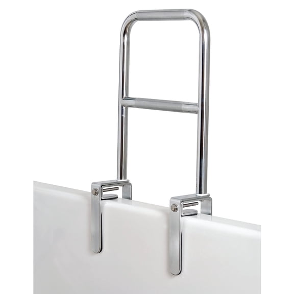 Bathtub Rail with Finish Bathtub Grab Bar Safety Bar for Seniors and Handicap for Assistance Getting in and Out of Tub, Easy to Install on Most Tubs