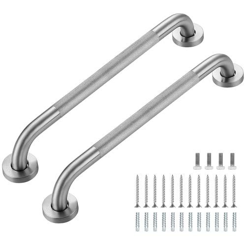 Bathtub Rails & Bars Brushed Nickel 18 Inch 2 Pack Bathroom Safety Use
