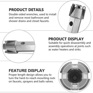 Thinkpro Bathtub Drain Remover Tool,Silver Plating Coating Tub Drain  Extractor with 1inch Socket, Remove the Old, Broken, Stubborn, Rusted Drain  Tub Bathtub Stopper, Strong Grab Plumbing 