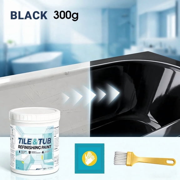 Bathtub Refinishing Paint, Waterproof Tile Paint for Bathroom, Low Odor Tub Paint for Ceramic, Porcelain Surfaces, DIY Home Improvement