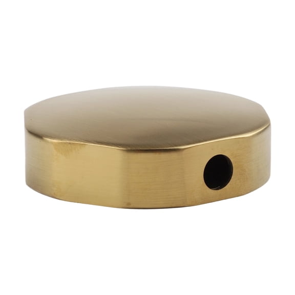 Bathtub Rotating Knob In Brushed Gold | Brass Bath Control Knob For Overflow Prevention | For Standard Tub Fixtures