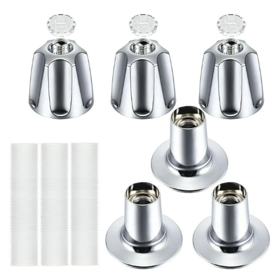 Bathtub & Shower Knob Set Practical Bathroom Knob Replacement set Knobs Simple to Use for Bath Shower