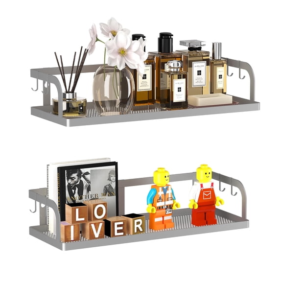 Bathtub & Shower Organizer Silver Grey U-Shape Easy Access (12.6" Wide)