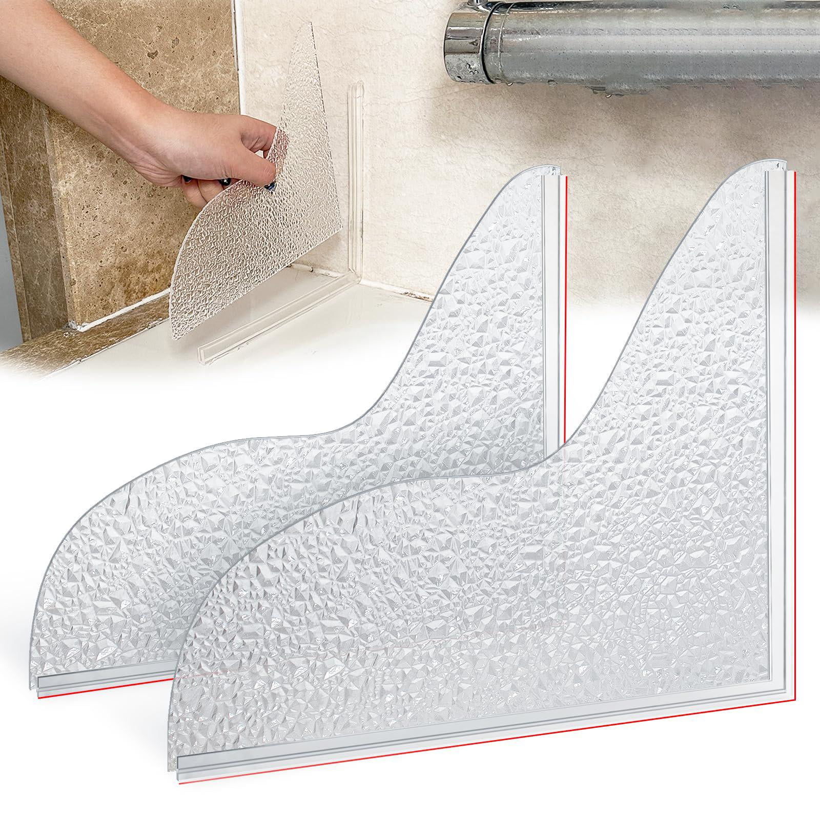 Bathtub Shower Splash Guard, 2Pcs Classic Style Shower Water Guard ...