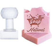Bathtub Soap Stamp Character Soap Embossed Stamp Text Acrylic Square Handle Soap Stamp for Handmade Soap Cookie Clay Pottery Stamp Biscuits Gummier