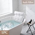 thumbnail image 1 of Bathtub Spa Pillow with Full Back Support, 4D Ergonomic Design for Head and Neck, Cooling Mesh Fabric, Secure Suction Cups, Fast Drying Luxury Bath Item, 1 of 11