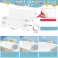 Bathtub Splash Guard Tub Toppers Play Shelf, Bathtub Water Guards Toy Caddy