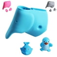 thumbnail image 1 of Bathtub Spout Cover, Silicone Faucet Cover for Kids Baby - Blue Elephant - Bathroom Accessories - Free Toys, 1 of 6